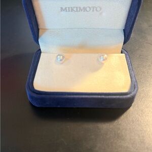 Mikimoto Elegant Pearl Earrings in Cream